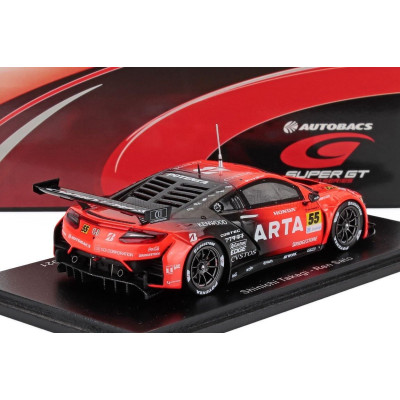 SPARK MODEL HONDA NSX GT3 TEAM ARTA N 55 GT300 CLASS SUPER GT 2021 SHINICHI TAKAGI - REN SATO - RED BLACK 1/43