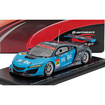 SPARK MODEL HONDA NSX GT3 TEAM YOGIBO DRAGO CORSE N 34 GT300 CLASS SUPER GT 2021 RYO MICHIGAMI - SHOGO MITSUYAMA - LIGHT BLUE BL