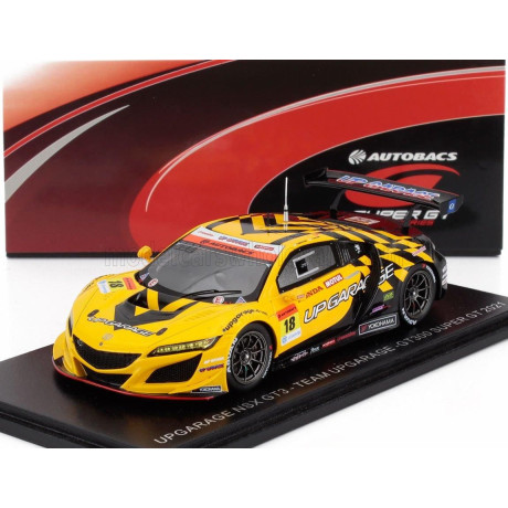 SPARK MODEL HONDA NSX GT3 TEAM UPGARAGE N 18 GT300 SUPER GT 2021 TAKASHI KOBAYASHI - TEPPEI NATORI - YELLOW BLACK 1/43