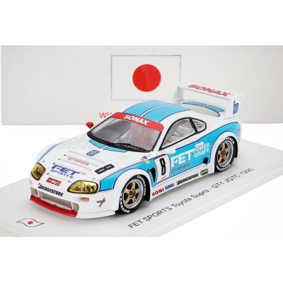 SPARK MODEL TOYOTA SUPRA TEAM FET SPORTS N 8 JGTC SEASON 1995 NAOKI NAGASAKA - WHITE LIGHT BLUE 1/43