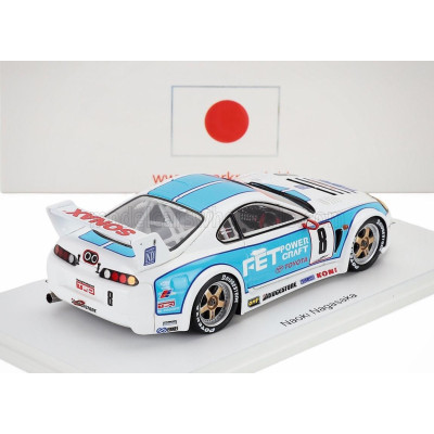 SPARK MODEL TOYOTA SUPRA TEAM FET SPORTS N 8 JGTC SEASON 1995 NAOKI NAGASAKA - WHITE LIGHT BLUE 1/43