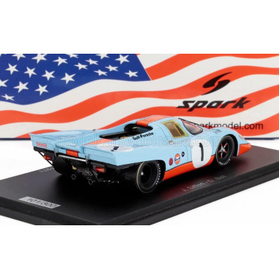 SPARK MODEL PORSCHE 917K N 1 5th 12h SEBRING 1971 JO SIFFERT - DEREK BELL - LIGHT BLUE ORANGE 1/43