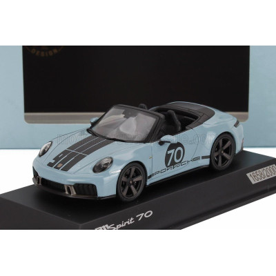 SPARK MODEL PORSCHE 911 992 CABRIOLET OPEN SPIRIT 70 2025 - MEISSEN BLUE BLACK 1/43