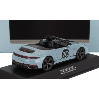 SPARK MODEL PORSCHE 911 992 CABRIOLET OPEN SPIRIT 70 2025 - MEISSEN BLUE BLACK 1/43
