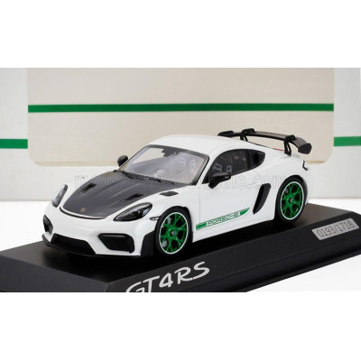 SPARK MODEL PORSCHE 718 CAYMAN GT4 RS (TRIBUTE 982) COUPE 2023 - WHITE GREEN 1/43