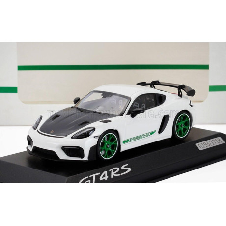 SPARK MODEL PORSCHE 718 CAYMAN GT4 RS (TRIBUTE 982) COUPE 2023 - WHITE GREEN 1/43