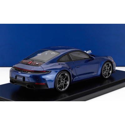SPARK MODEL PORSCHE 911 992-2 CARRERA T COUPE 2024 - CON VETRINA - WITH SHOWCASE - BLUE 1/18