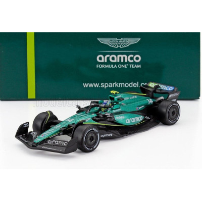 SPARK MODEL ASTON MARTIN F1  AMR24 TEAM ARAMCO COGNIZANT N 14 SEASON 2024 FERNANDO ALONSO - GREEN BLACK 1/64