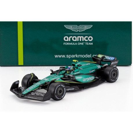 SPARK MODEL ASTON MARTIN F1  AMR24 TEAM ARAMCO COGNIZANT N 14 SEASON 2024 FERNANDO ALONSO - GREEN BLACK 1/64