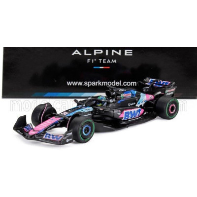 SPARK MODEL ALPINE F1  A524 TEAM BWT ALPINE N 31 2nd BRAZILIAN GP 2024 ESTEBAN OCON - BLACK BLUE PINK 1/64