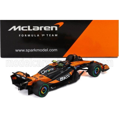 SPARK MODEL McLAREN F1  MCL39 TEAM MCLAREN N 4 WORLD CHAMPION WINNER AUSTRALIAN GP 2025 LANDO NORRIS - ORANGE BLACK 1/64