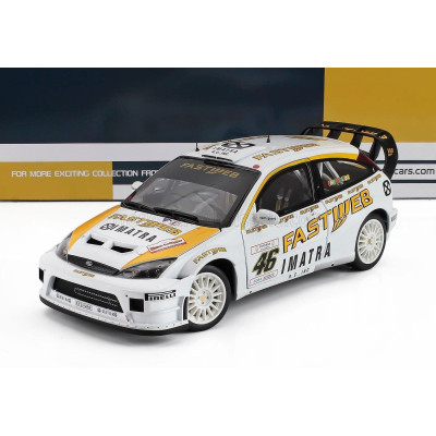 SUN STAR FORD ENGLAND FOCUS RS WRC N 46 WINNER RALLY MONZA 2006 VALENTINO ROSSI - CARLO CASSINA - WHITE YELLOW 1/18
