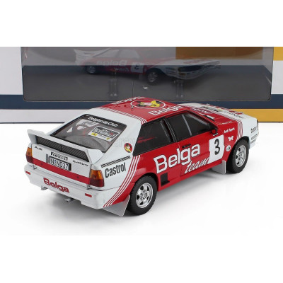SUN STAR AUDI QUATTRO A1 TEAM BELGA N 3 WINNER RALLY HASPENGOUW 1983 MARC DUEZ - WILLY LUX - RED WHITE 1/18