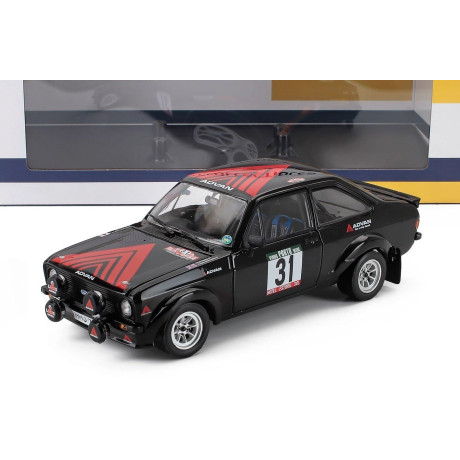 SUN STAR FORD ENGLAND ESCORT MKII RS1800 N 31 RALLY PORTUGAL 1981 KENJIRO SHINOZUKA - BRYAN HARRIS - BLACK 1/18