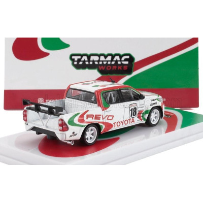 TARMAC TOYOTA HILUX PICK-UP N 18 RACING 2021 - WHITE RED GREEN 1/64