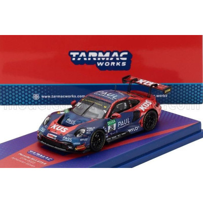 TARMAC PORSCHE 911 992 GT3 R TEAM KUS BERNHARD N 24 DTM SEASON 2023 AYHANCAN GUVEN - BLUE RED 1/64