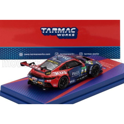 TARMAC PORSCHE 911 992 GT3 R TEAM KUS BERNHARD N 24 DTM SEASON 2023 AYHANCAN GUVEN - BLUE RED 1/64