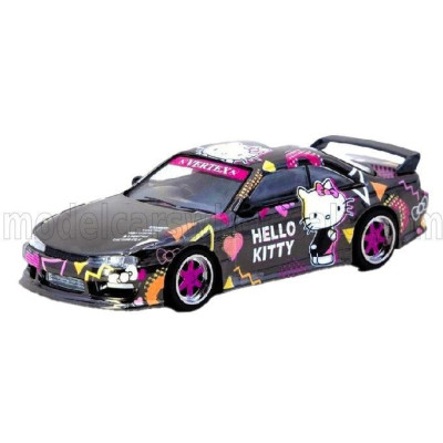 TARMAC NISSAN SILVIA (s14) VERTEX HELLO KITTY 1997 - BLACK 1/64