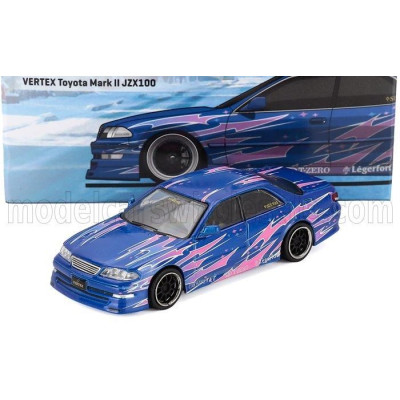 TARMAC TOYOTA CHASER MKII JZX100 VERTEX 1999 - BLUE MET 1/64