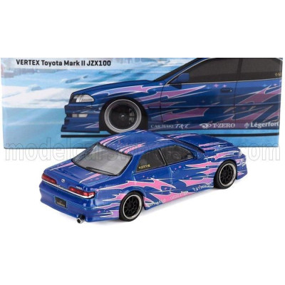 TARMAC TOYOTA CHASER MKII JZX100 VERTEX 1999 - BLUE MET 1/64