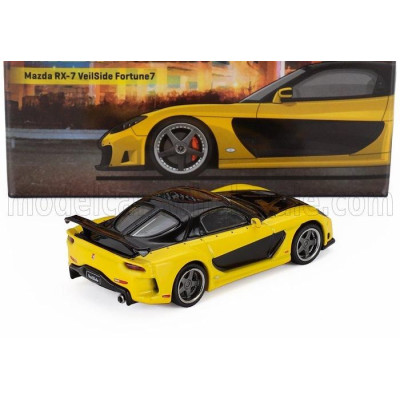 TARMAC VEILSIDE FORTUNE 7 (MAZDA RX7) 2019 - YELLOW BLACK 1/64