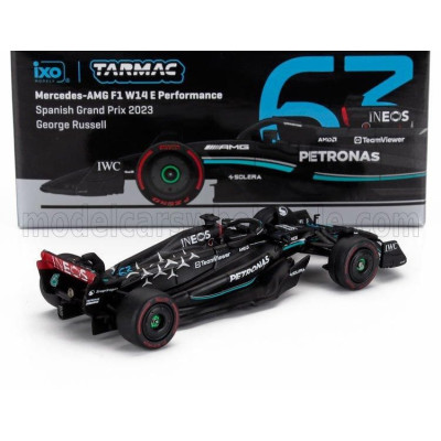 TARMAC MERCEDES GP F1 W14 TEAM MERCEDES-AMG PETRONAS FORMULA ONE N 63 3rd SPAIN GP 2023 GEORGE RUSSELL - BLACK 1/64