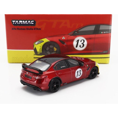 TARMAC ALFA ROMEO GIULIA GTAm N 13 RACING 2020 - RED YELLOW 1/64