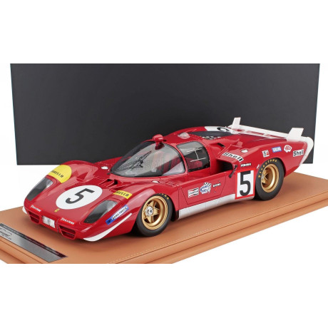 TECNOMODEL FERRARI 512S 5.0L V12 TEAM SEFAC SPA FERRARI N 5 24h LE MANS 1970 JACKY ICKX - PETER SCHETTY - CON VETRINA - WITH SHO