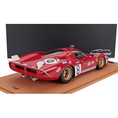 TECNOMODEL FERRARI 512S 5.0L V12 TEAM SEFAC SPA FERRARI N 8 24h LE MANS 1970 ARTURO MERZIARIO - CLAY REGAZZONI - CON VETRINA - W