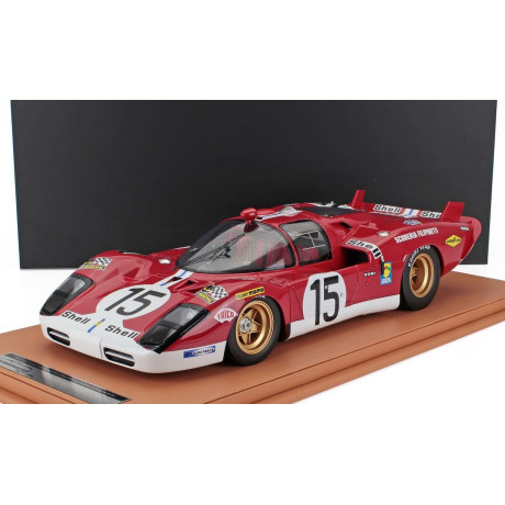 TECNOMODEL FERRARI 512S 5.0L V12 TEAM SCUDERIA FILIPINETTI N 15 24h LE MANS 1970 MIKE PARKES - HERBERT MULLER - CON VETRINA - WI