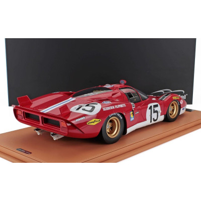 TECNOMODEL FERRARI 512S 5.0L V12 TEAM SCUDERIA FILIPINETTI N 15 24h LE MANS 1970 MIKE PARKES - HERBERT MULLER - CON VETRINA - WI