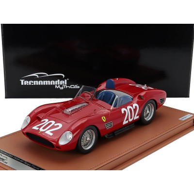 TECNOMODEL FERRARI 250TR TESTAROSSA 3.0L V12 SPIDER N 202 TARGA FLORIO 1960 CLIFF ALLISON - RICHIE GINTHER - GIULIO CABIANCA - R
