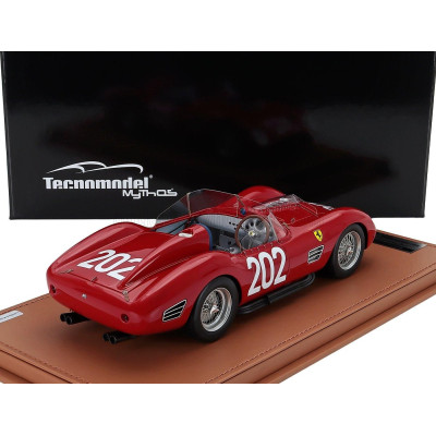 TECNOMODEL FERRARI 250TR TESTAROSSA 3.0L V12 SPIDER N 202 TARGA FLORIO 1960 CLIFF ALLISON - RICHIE GINTHER - GIULIO CABIANCA - R