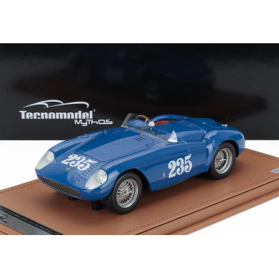 TECNOMODEL FERRARI 500 MONDIAL 3.0L SPIDER N 235 SANTA BARBARA ROAD RACE 1954 PORFIRIO RUBIROSA - BLUE 1/18