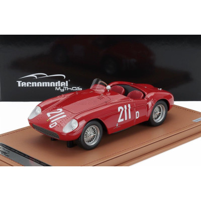 TECNOMODEL FERRARI 500 MONDIAL 3.0L SPIDER N 211d 2nd SACRAMENTO 1956 RICHIE GINTHER - RED 1/18