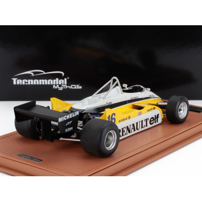 TECNOMODEL RENAULT F1  RE30B V6 TURBO TEAM RENAULT ELF N 16 WINNER ITALY GP 1982 RENE ARNOUX - WHITE YELLOW BLACK 1/18