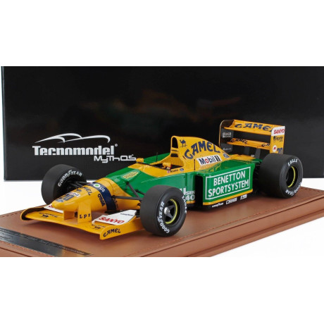 TECNOMODEL BENETTON F1  B192 FORD N 20 SILVERSTONE TEST CAR SEASON 1992 PERRY McCARTHY - YELLOW GREEN 1/18