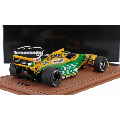 TECNOMODEL BENETTON F1  B192 FORD N 20 SILVERSTONE TEST CAR SEASON 1992 PERRY McCARTHY - YELLOW GREEN 1/18