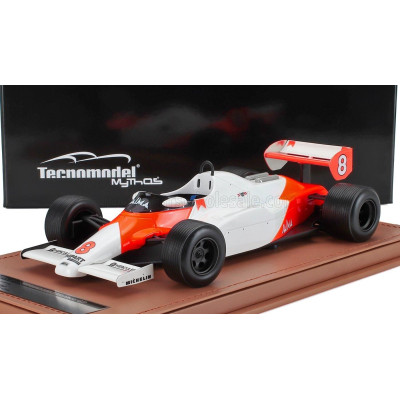 TECNOMODEL McLAREN F1  MP4/1C N 8 MONACO GP WITH RAIN TIRES 1983 NIKI LAUDA - WHITE RED 1/18