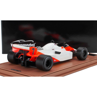 TECNOMODEL McLAREN F1  MP4/1C N 7 MONACO GP WITH RAIN TIRES 1983 JOHN WATSON - WHITE RED 1/18