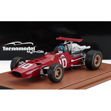 TECNOMODEL FERRARI F1 312 SCUDERIA FERRARI N 10 DUTCH GP (with pilot figure) 1968 JACKY ICKX - RED 1/18