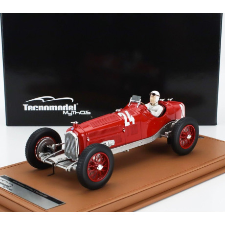 TECNOMODEL ALFA ROMEO F1  P3 TIPO B SCUDERIA FERRARI N 24 ITALY GP (with pilot figure) 1932 TAZIO NUVOLARI - ALFA RED 1/18