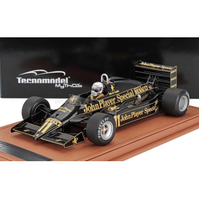 TECNOMODEL LOTUS F1  94T TEAM JPS N 11 EUROPEAN GP (with pilot figure) 1983 ELIO DE ANGELIS - BLACK GOLD 1/18