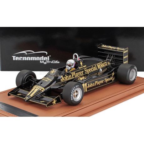 TECNOMODEL LOTUS F1  94T TEAM JPS N 11 EUROPEAN GP (with pilot figure) 1983 ELIO DE ANGELIS - BLACK GOLD 1/18