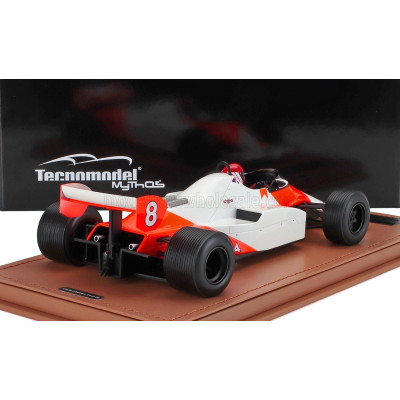 TECNOMODEL McLAREN F1  MP4/1C N 8 MONACO GP (with pilot figure) WITH RAIN TIRES 1983 NIKI LAUDA - WHITE RED 1/18