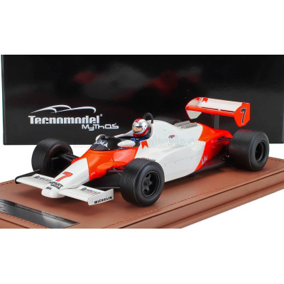 TECNOMODEL McLAREN F1  MP4/1C N 7 MONACO GP (with pilot figure) WITH RAIN TIRES 1983 JOHN WATSON - WHITE RED 1/18