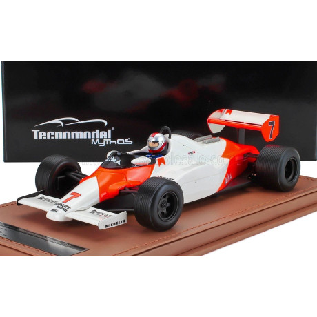 TECNOMODEL McLAREN F1  MP4/1C N 7 MONACO GP (with pilot figure) WITH RAIN TIRES 1983 JOHN WATSON - WHITE RED 1/18