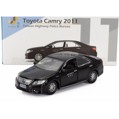 TINY TOYS TOYOTA CAMRY TAIWAN POLICE 2009 - BLACK 1/64