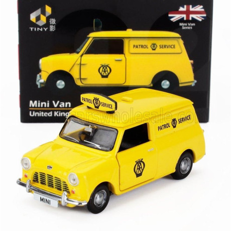 TINY TOYS AUSTIN MINI VAN PATROL SERVICE 1960 - YELLOW 1/50