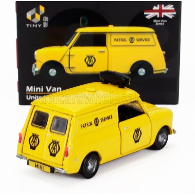 TINY TOYS AUSTIN MINI VAN PATROL SERVICE 1960 - YELLOW 1/50